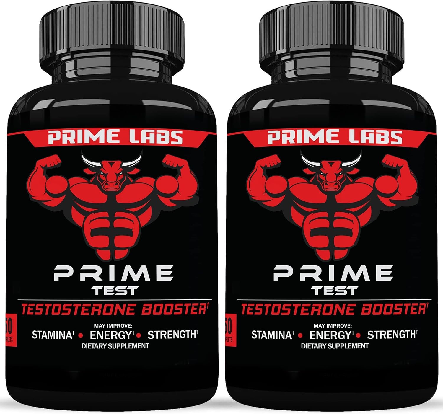 Prime Labs Testosterone Supplement for Men (2-Pack) – Stamina, Endurance, Energy, & Strength – Men’s Testosterone Booster & Workout Supplement – 120 Caplets