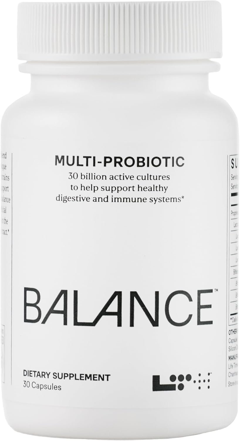 LTH Balance Multi Pro 30B Probiotic – Trusted by Life Time Members – 30 Billion CFUs – Dairy-Free & Shelf-Stable Supplement – Gut & Immune Support – 30 Capsules (30 Servings)